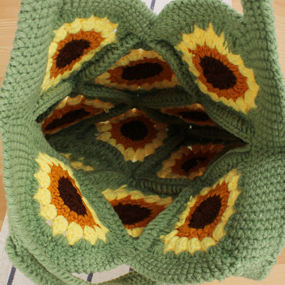 Handtasche mit Floralen Häkelmustern Brehn