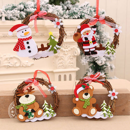 Filz Schneemann Weihnachtskranz Brehn