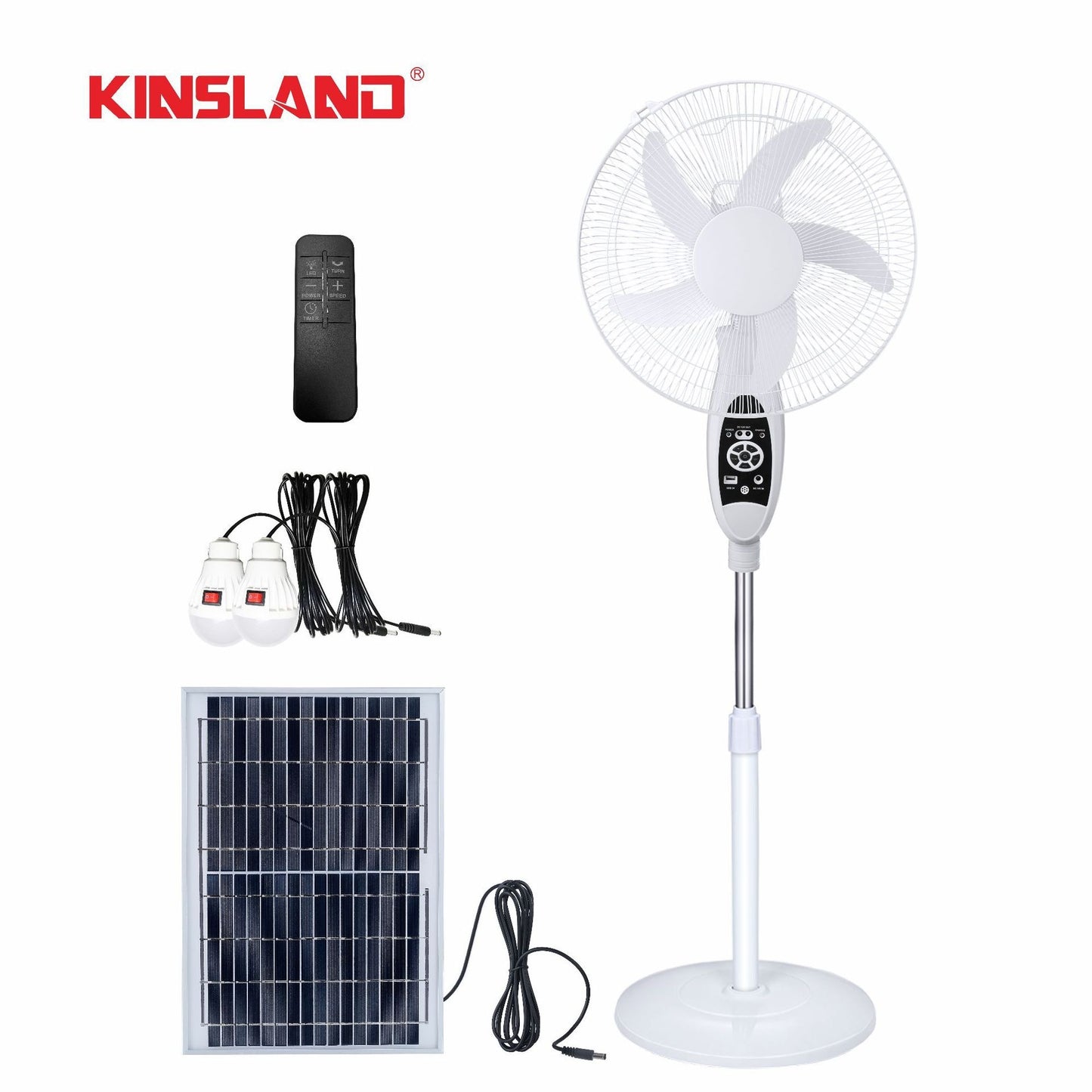 Damen Solarbetriebene Standventilator Brehn