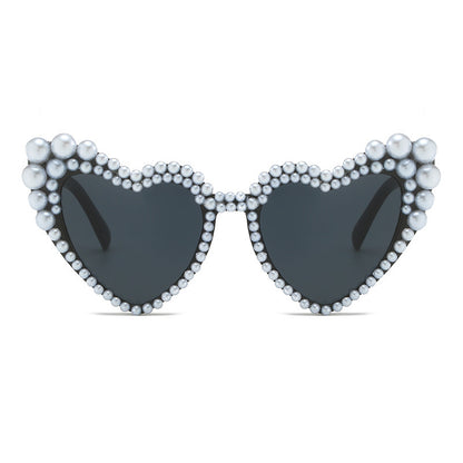 Cat-Eye Perlen-verzierte Sonnenbrille Brehn