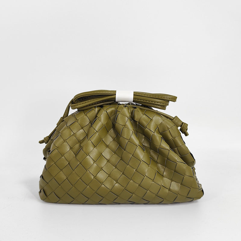 Elegante Gewebte Leder Eimer Tasche Brehn