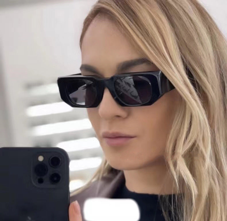 Damen Modische Sonnenbrille mit kantigem Rahmen und UV-Schutz Brehn