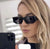 Damen Modische Sonnenbrille mit kantigem Rahmen und UV-Schutz Brehn