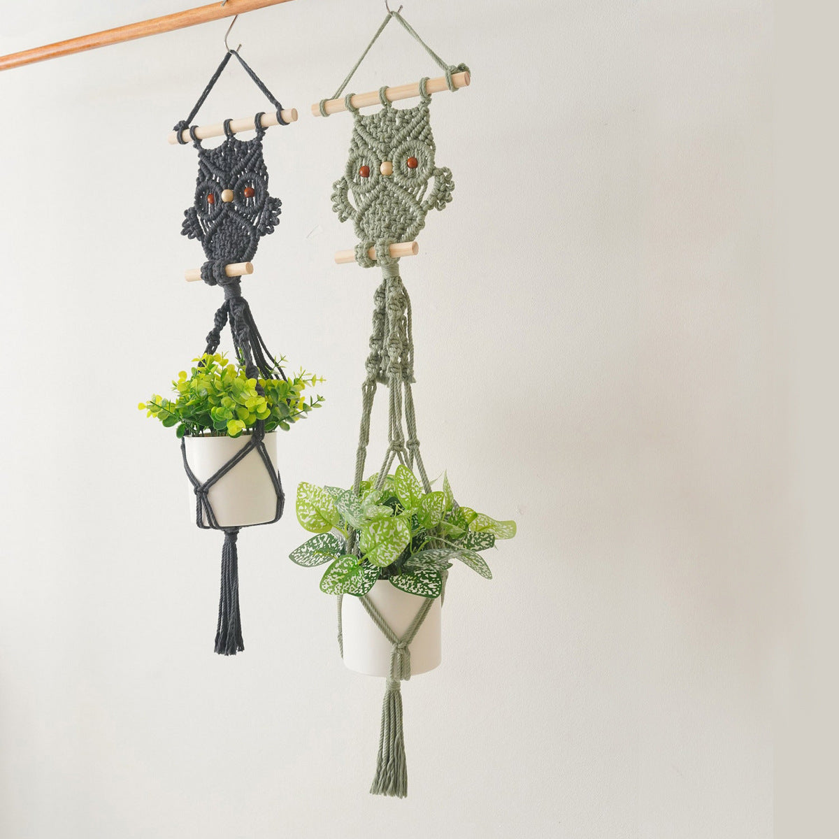 Dekorativer Macramee Eulen Blumentopf Brehn
