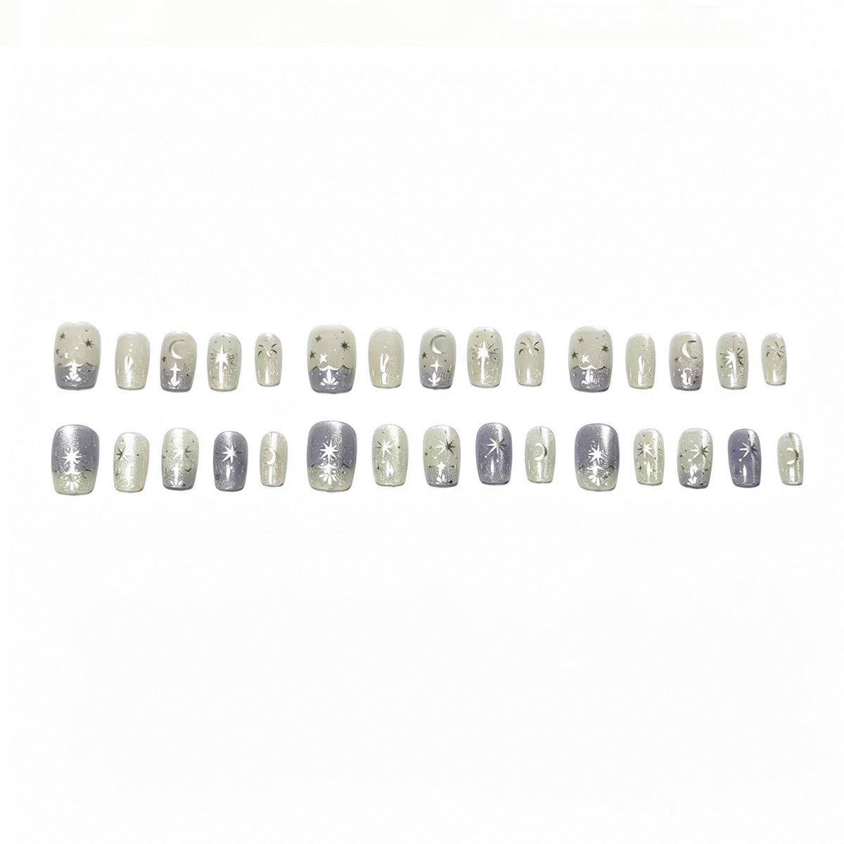 Himmlisches Themen Press-On Nail Set Brehn
