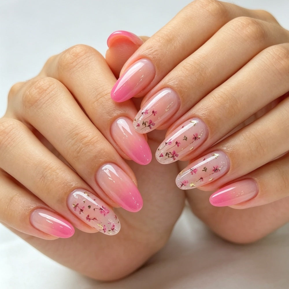 Floral Ombre Press-On Nails Set Brehn
