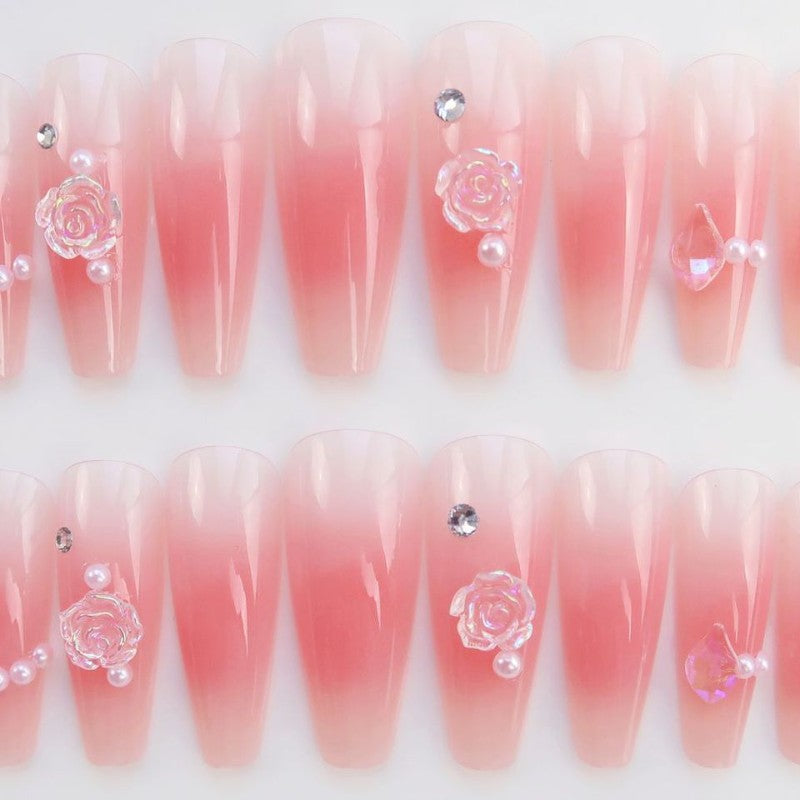 Premium Dekorative Strass Press-On Nagelkunst Brehn