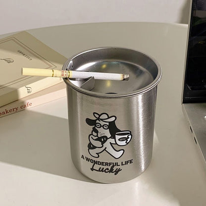 Edelstahl Aschenbecher mit Charmantem Design Brehn