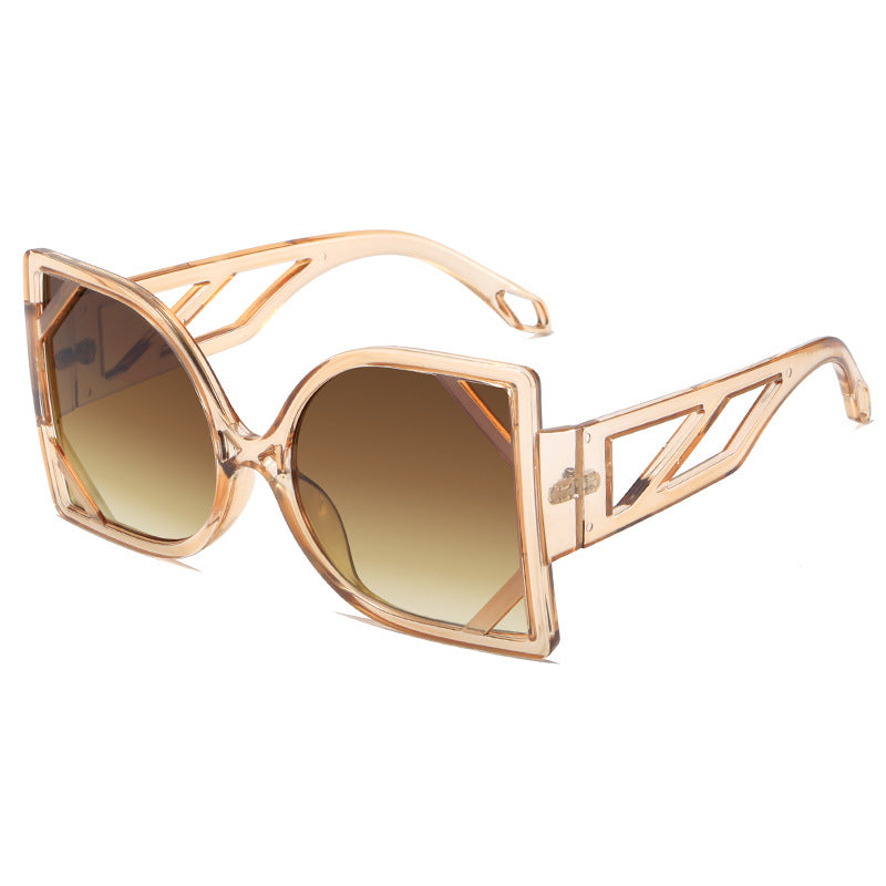 Damen geometrische Sonnenbrille mit exklusivem Design und UV-Schutz Brehn