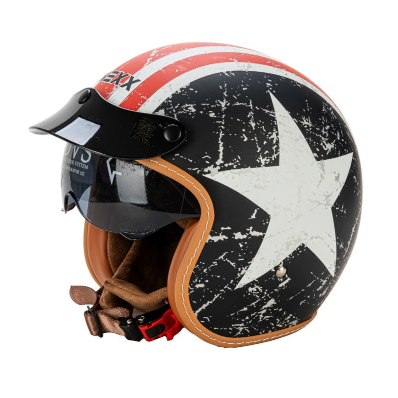 Klassischer offener Motorradhelm Brehn