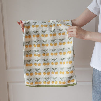 Weiches Jacquard-Gästetuch mit Kirschmuster Brehn