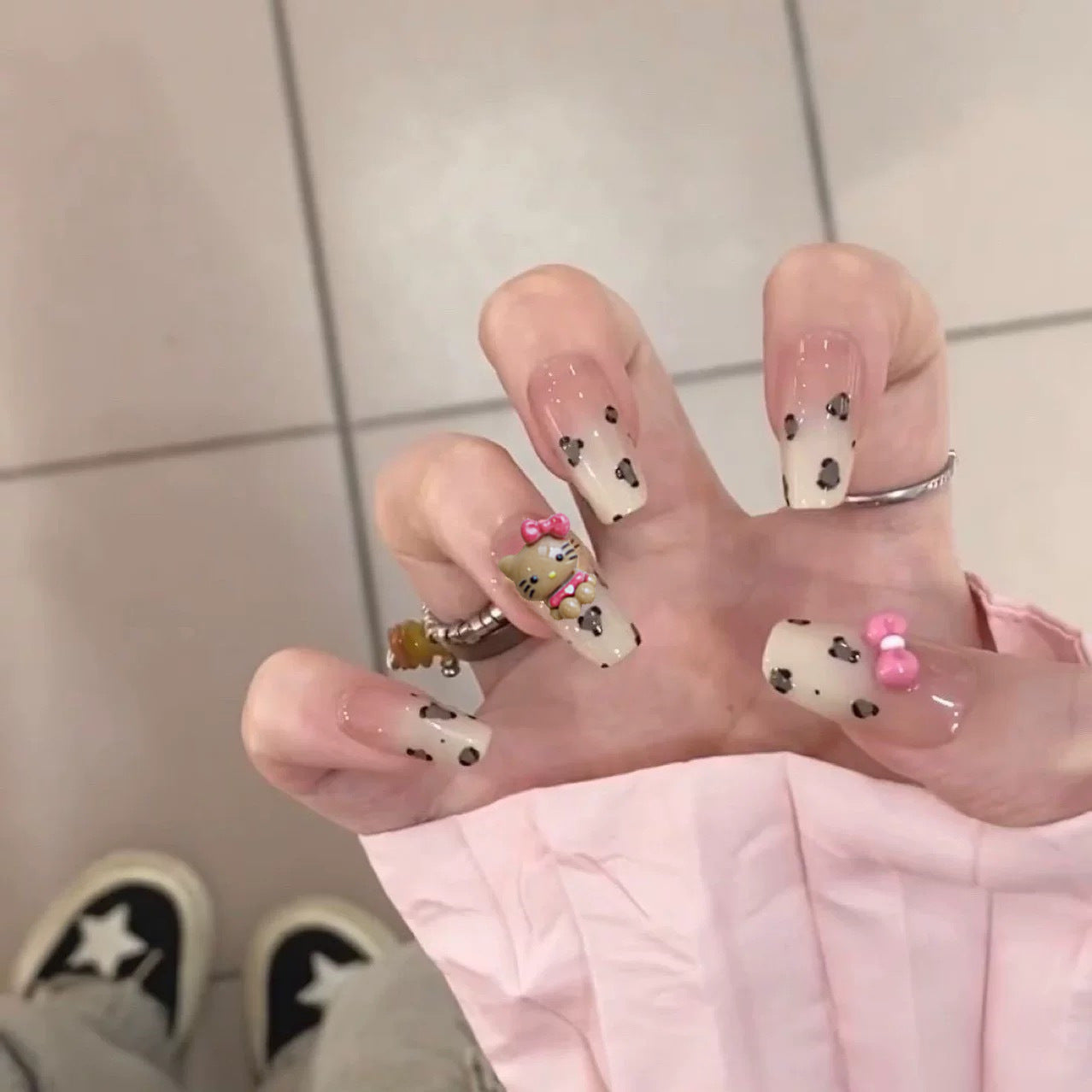 Verspielte Kunstfingernägel mit Niedlichen Tiermotiven Brehn