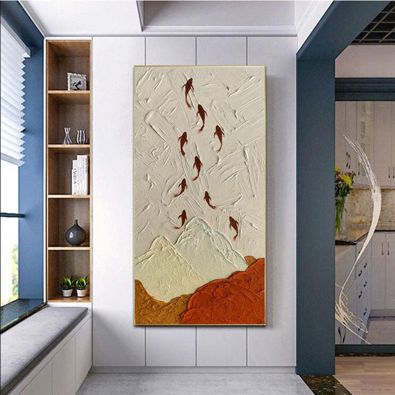 Texturiertes Bergleinwand-Kunstwerk