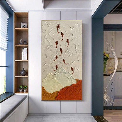 Texturiertes Bergleinwand-Kunstwerk