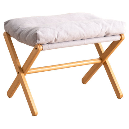 Faltbarer Hocker Mit Gepolstertem Sitz Und Stabilem Holzgestell Brehn