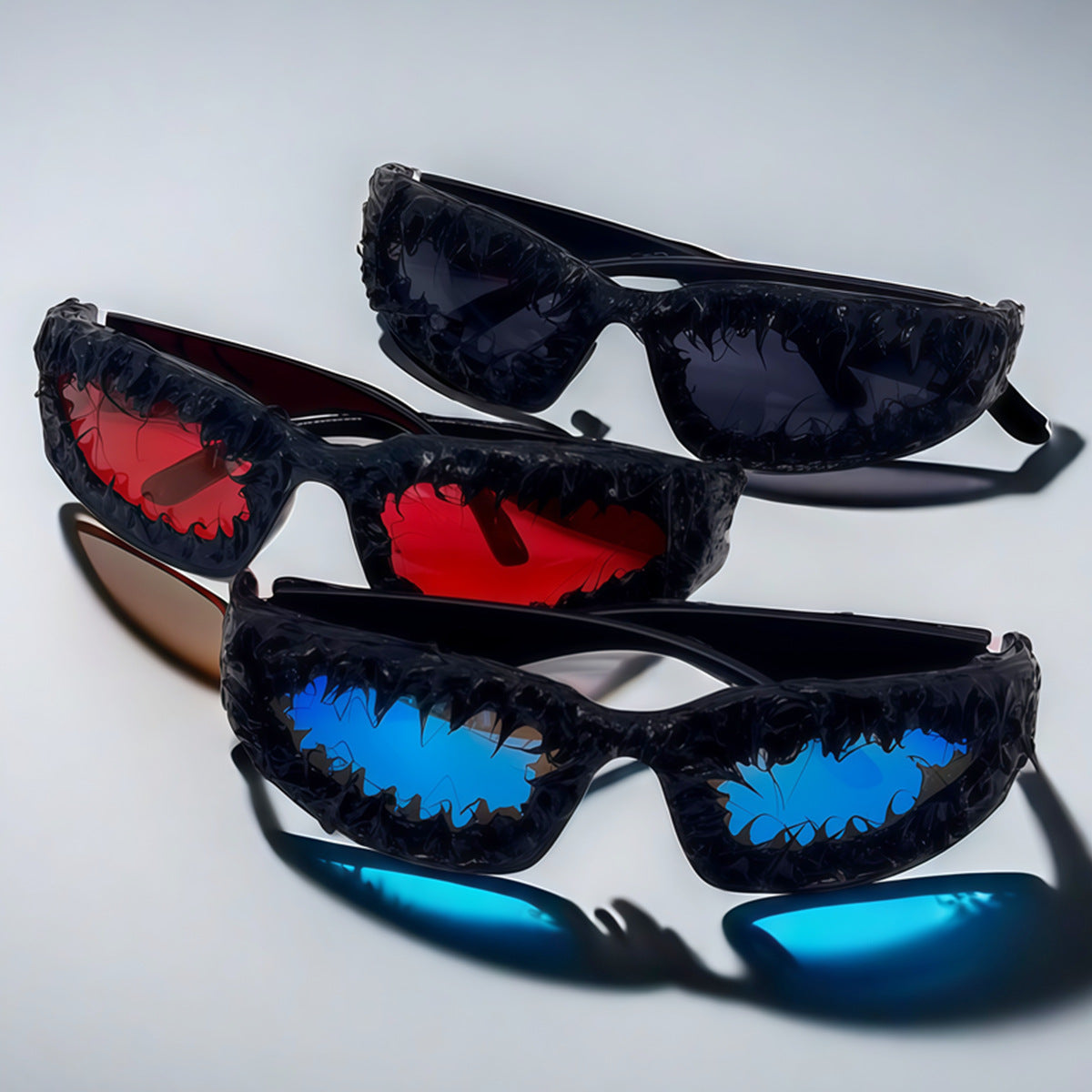Damen futuristische Sonnenbrille im avantgardistischen Design Brehn