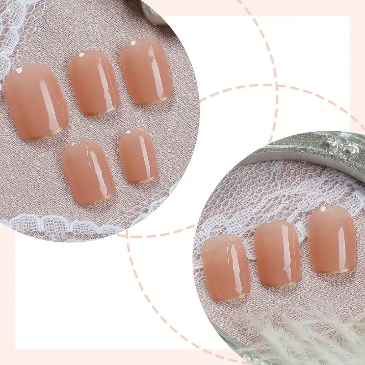 Nagelkunstset mit eleganten Goldakzenten Brehn