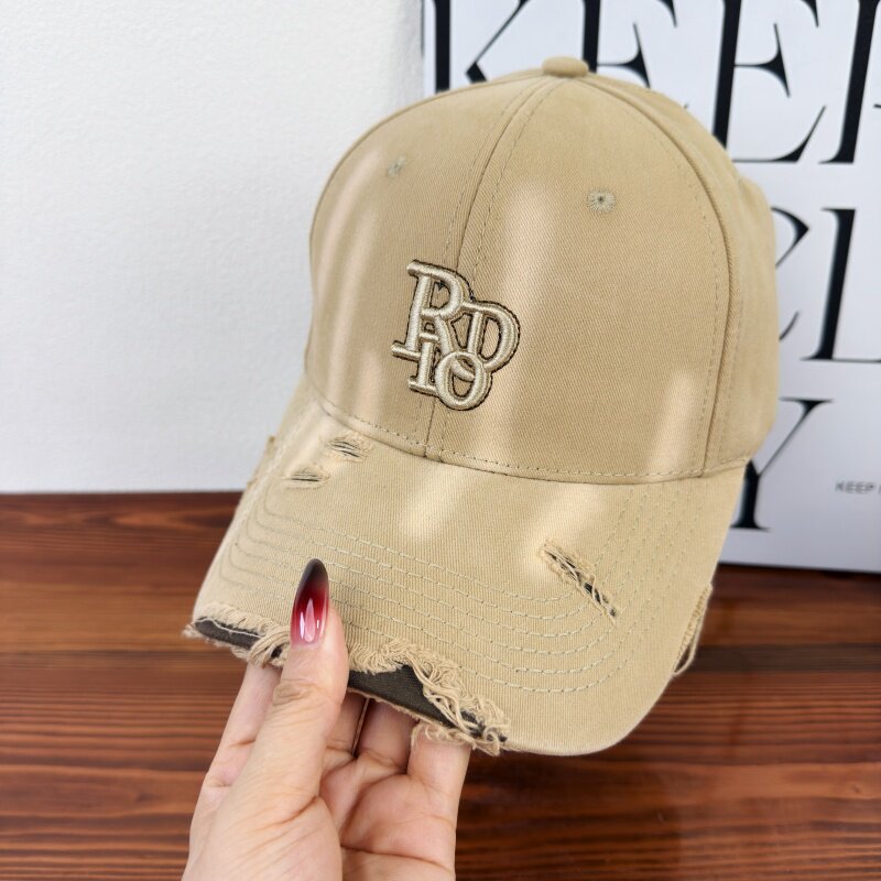 Damen Distressed Classic Baumwoll-Baseballmütze Brehn