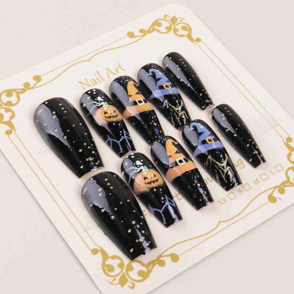 Halloween-Themen Press-On Nagelspitzen Brehn