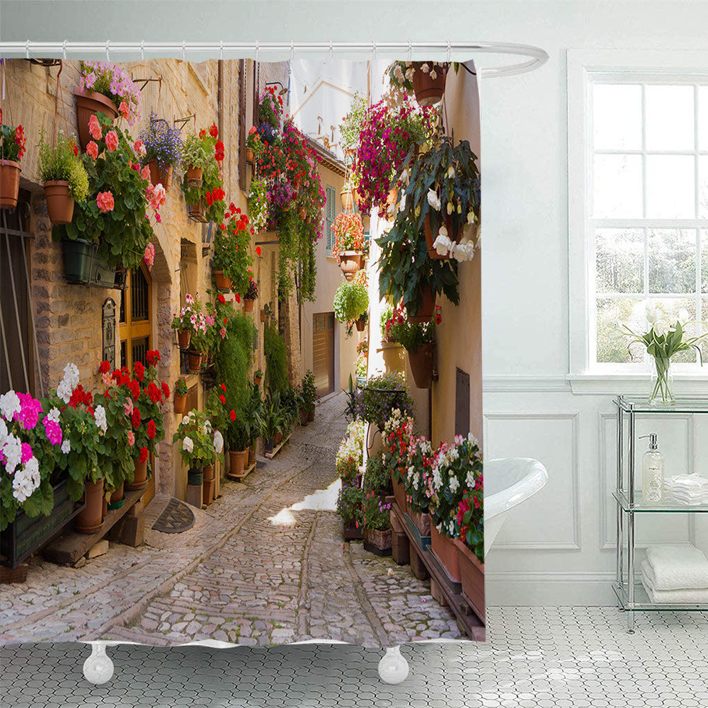 Floral Lane-inspirierte Duschvorhang Brehn