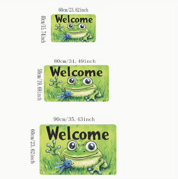 Niedlicher Cartoon-Frosch Willkommensmatte Brehn