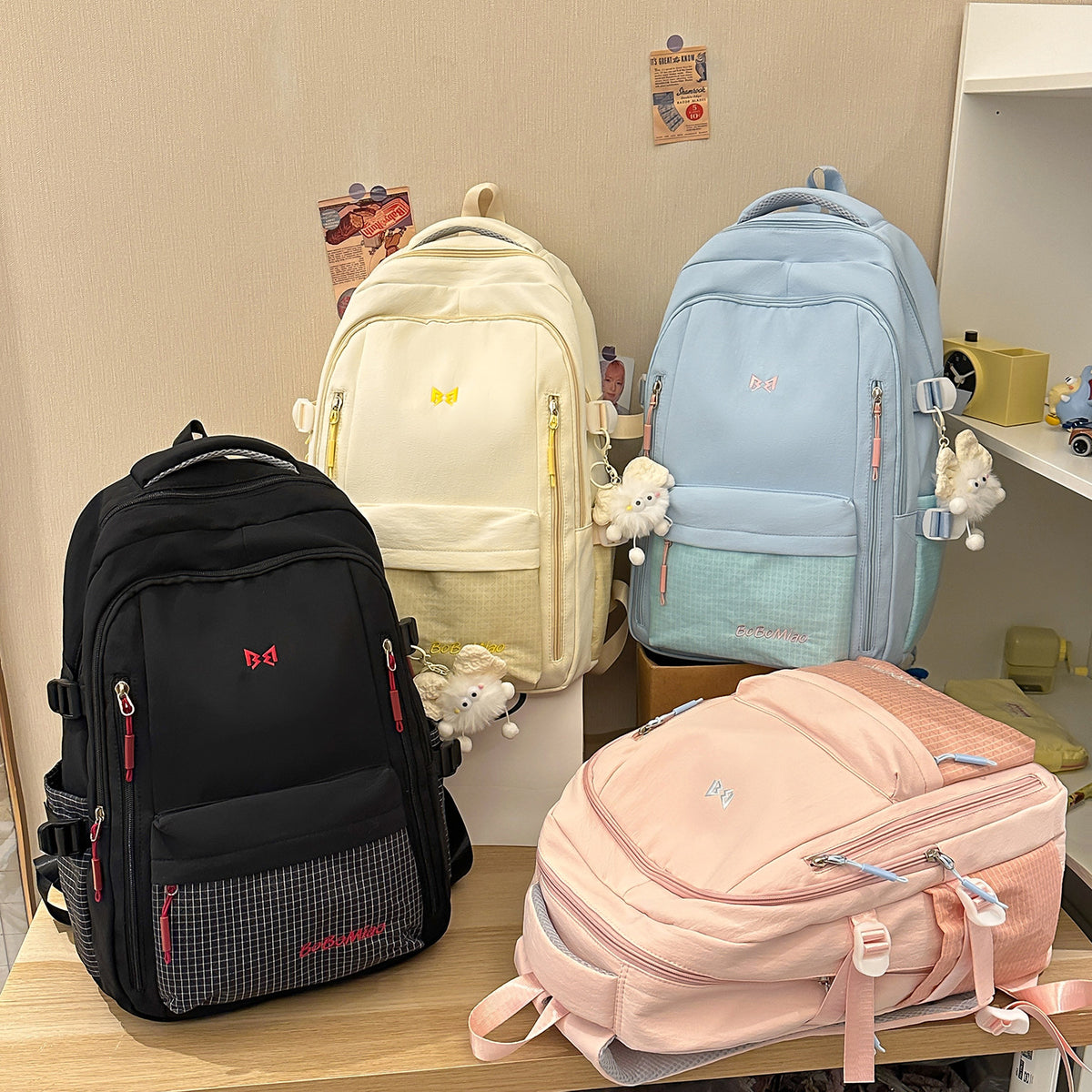 Stylischer Mehrfachfächer-Laptop-Rucksack Brehn