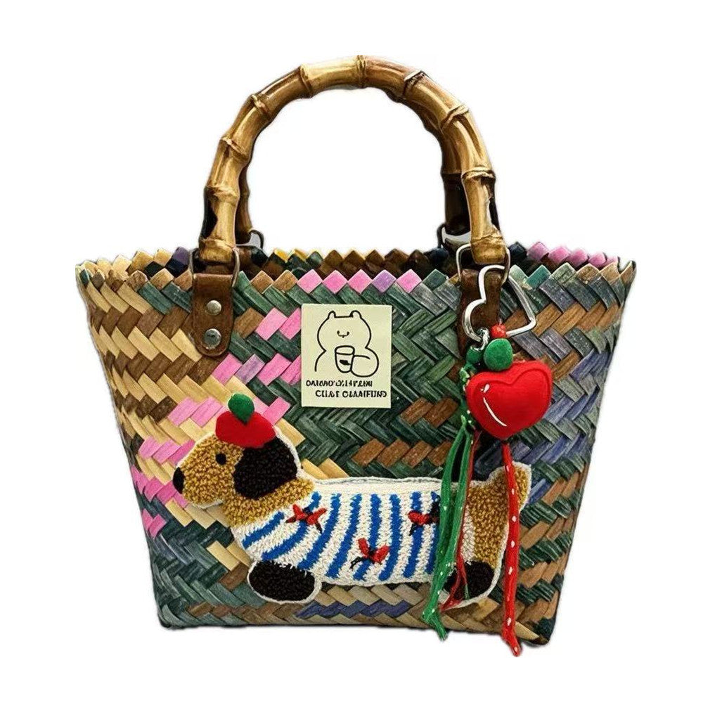Verspielte Bast Handtasche Brehn