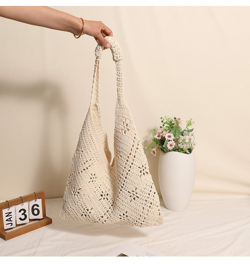 Handgeknüpfte Tote-Bag Im V-Design Brehn