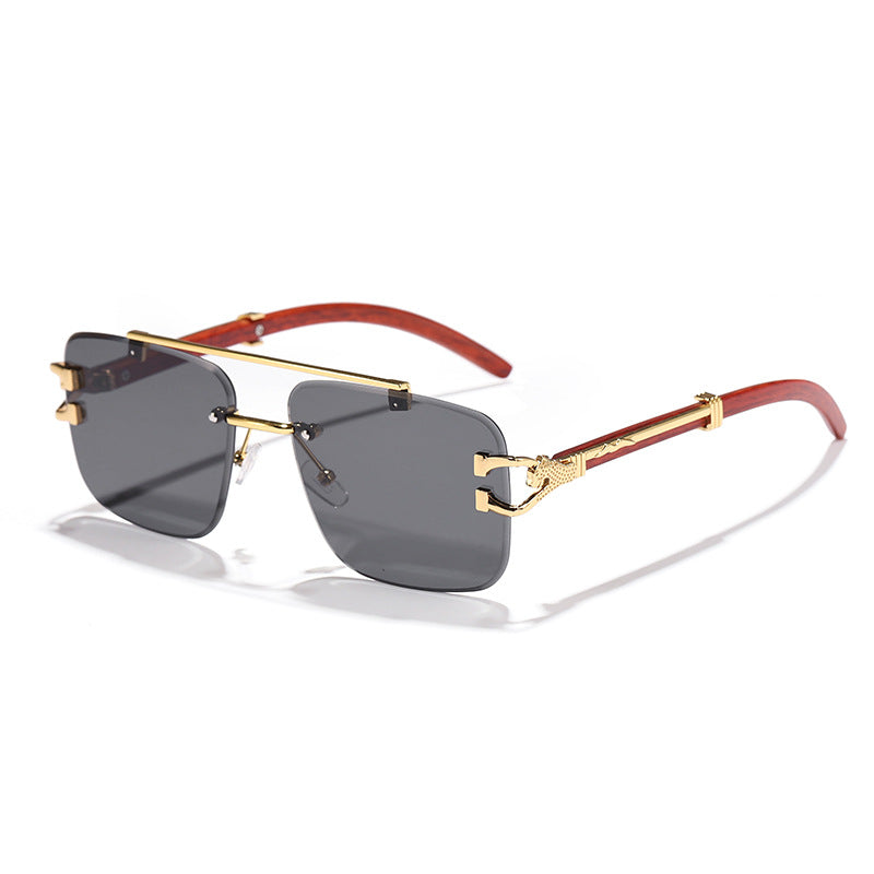 Damen stilvolle quadratische Sonnenbrille mit luxuriösem Metallrahmen Brehn