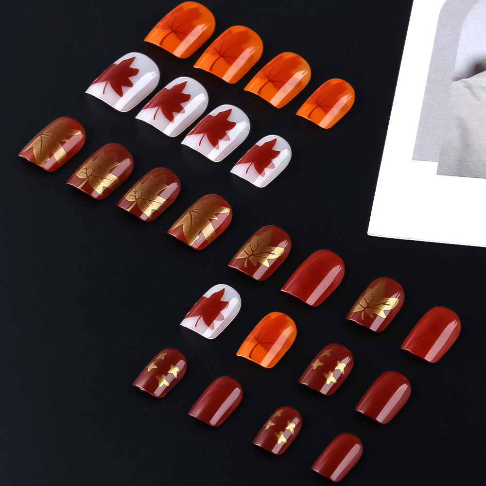 Herbstlaub Design Gel Nagelkunst Brehn