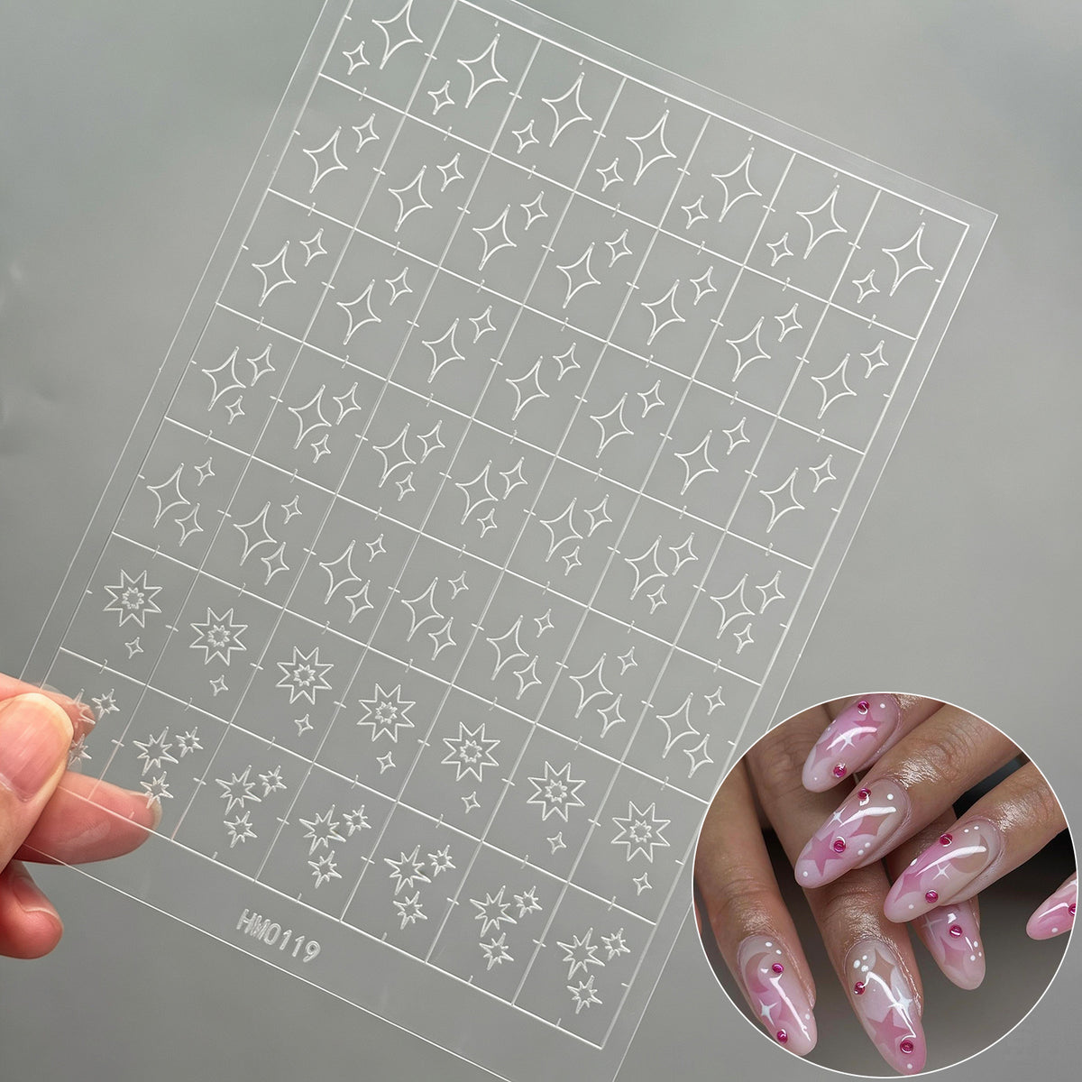 Schmetterlings-Nagelkunst-Schablonenblatt