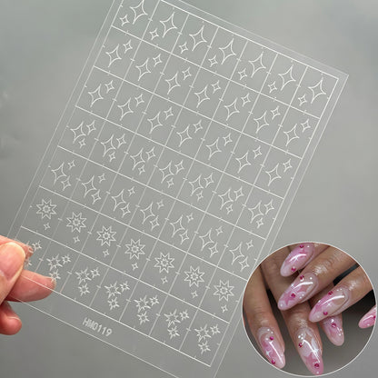 Schmetterlings-Nagelkunst-Schablonenblatt