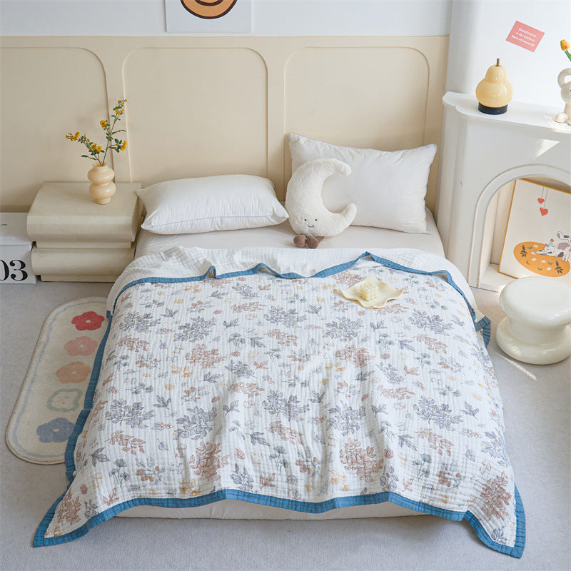 Leichtgewichtige Wendbare Baumwoll-Musselin Erdbeer Quiltdecke