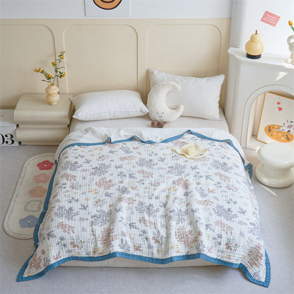 Leichtgewichtige Wendbare Baumwoll-Musselin Erdbeer Quiltdecke