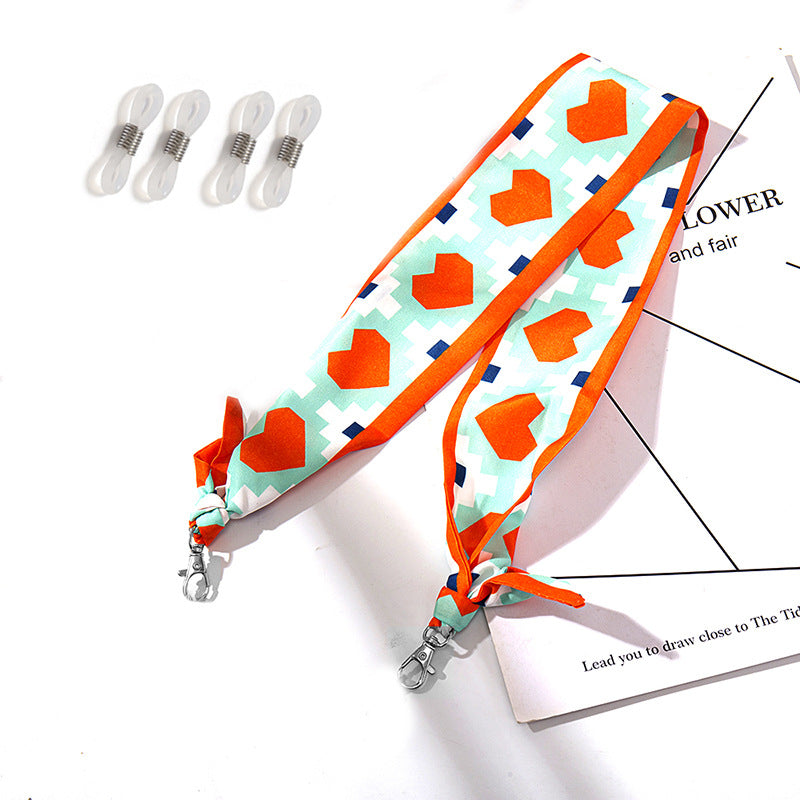Modischer Stoffmaskenhalter mit Floralen Motiven Brehn