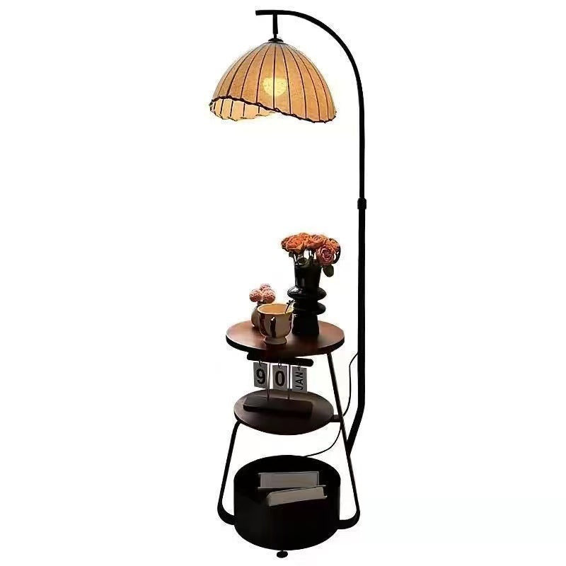 Moderne Bogen Stehlampe mit integriertem Beistelltisch