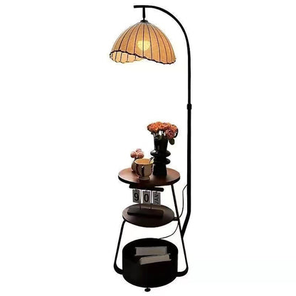Moderne Bogen Stehlampe mit integriertem Beistelltisch