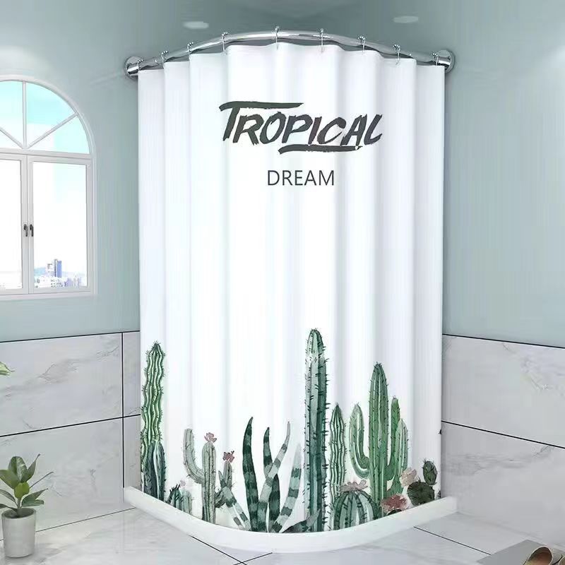 Tropisches Kaktus-Motiv Duschvorhang Brehn