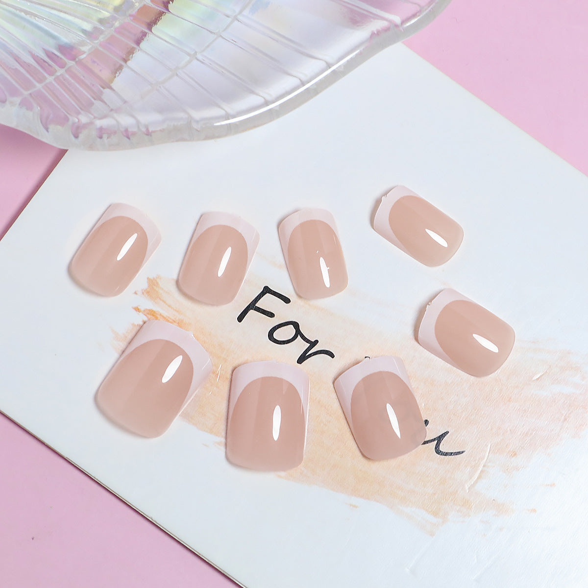 Elegantes französisches Tipp-Press-On-Nagelset Brehn 1787225130