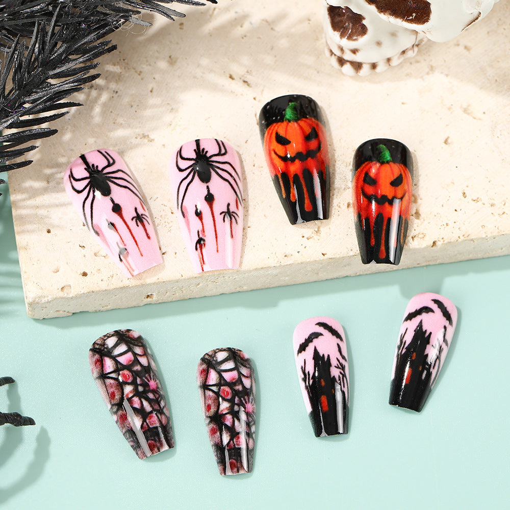 Kreatives Halloween-Kunstnagelset Brehn