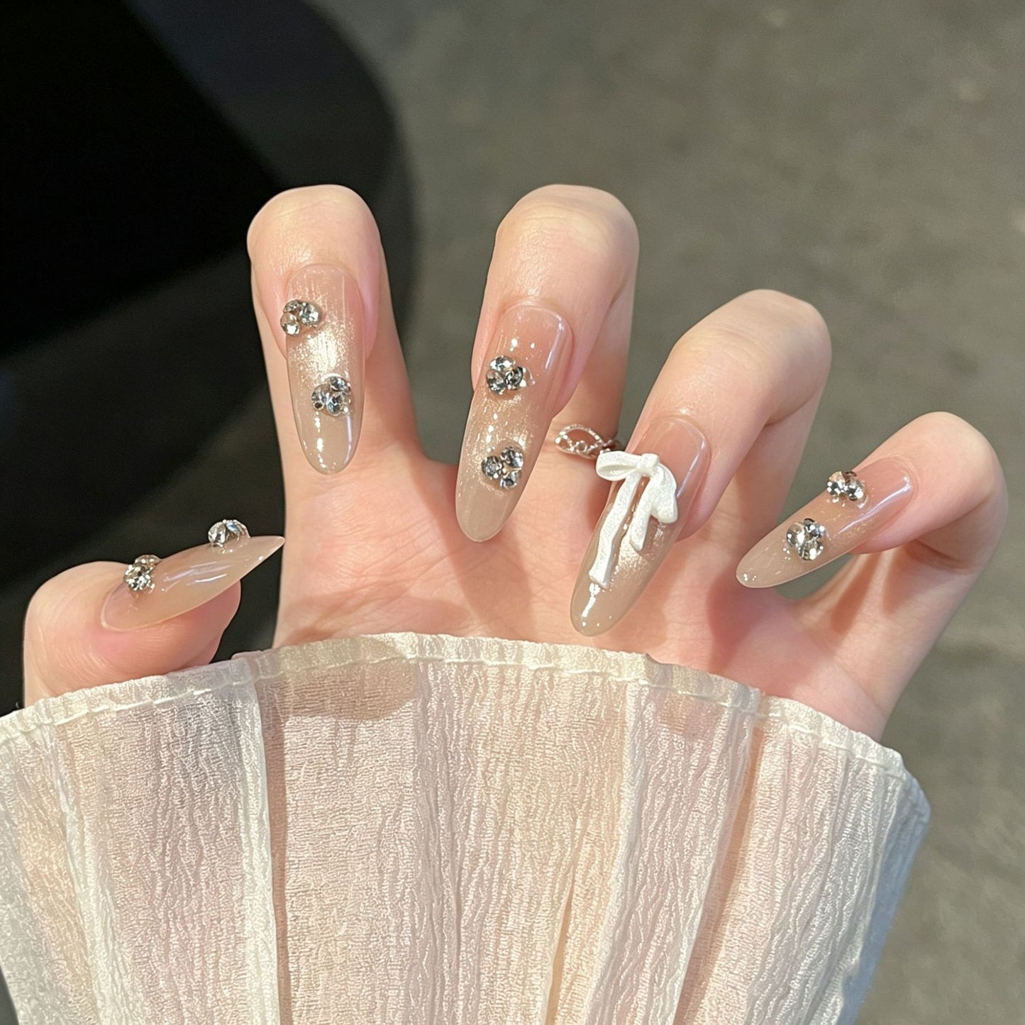 Dekorative Strass-Beschichtete Druck-Nagelverlängerungen Brehn