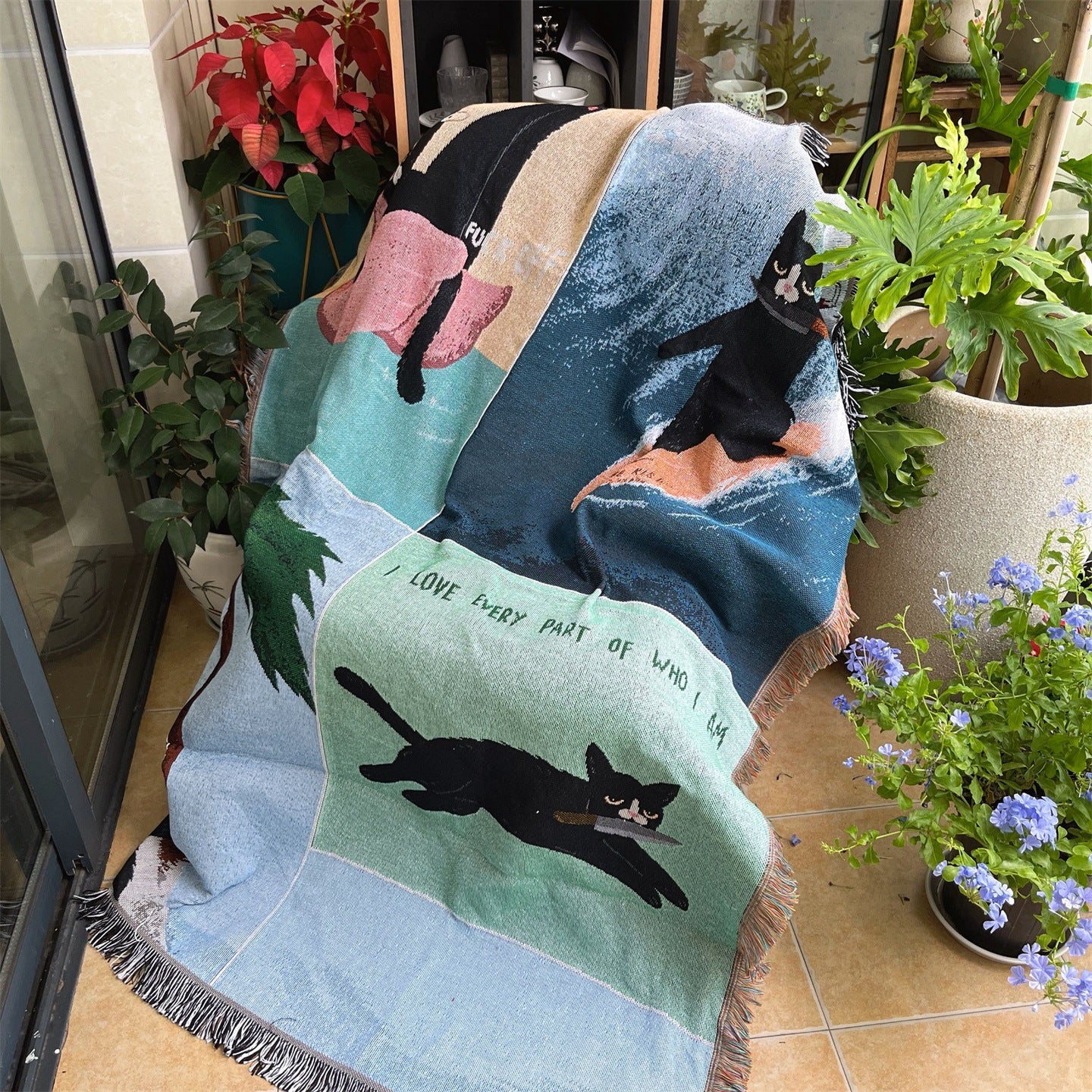 Spaßige katzenmotiven dekorative Decke