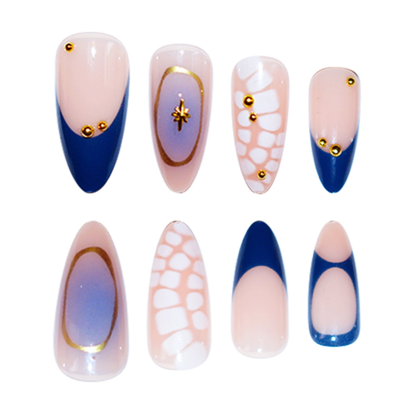 Dekorative Stiletto Press-On Nagelkunst Brehn