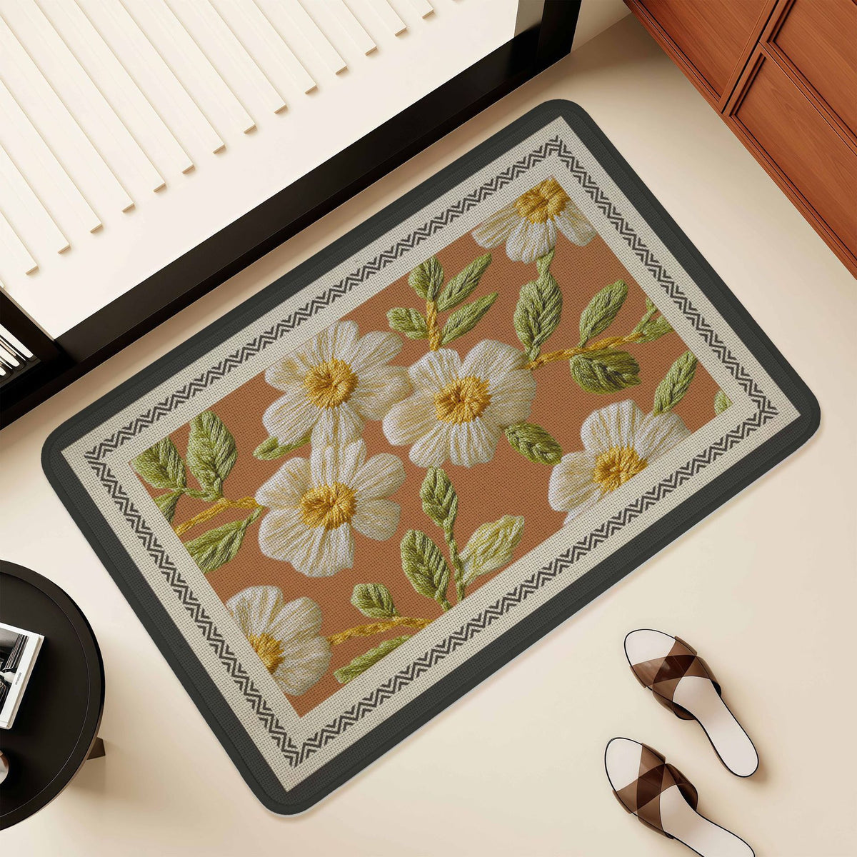 Künstlerisches Florales Design Bereich Matte Brehn