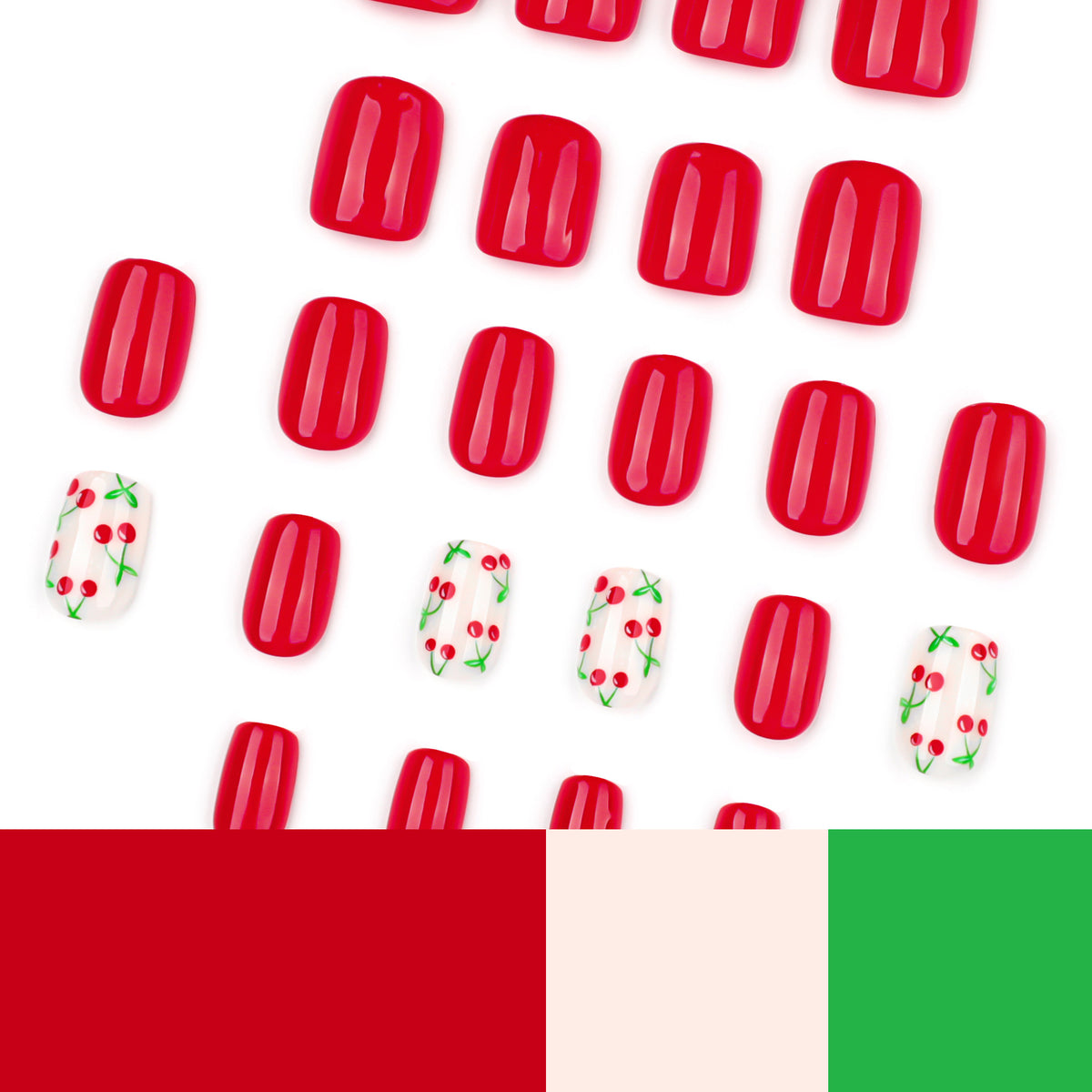 Kreative Nagelkunst mit fruchtigem Kirschdesign Brehn
