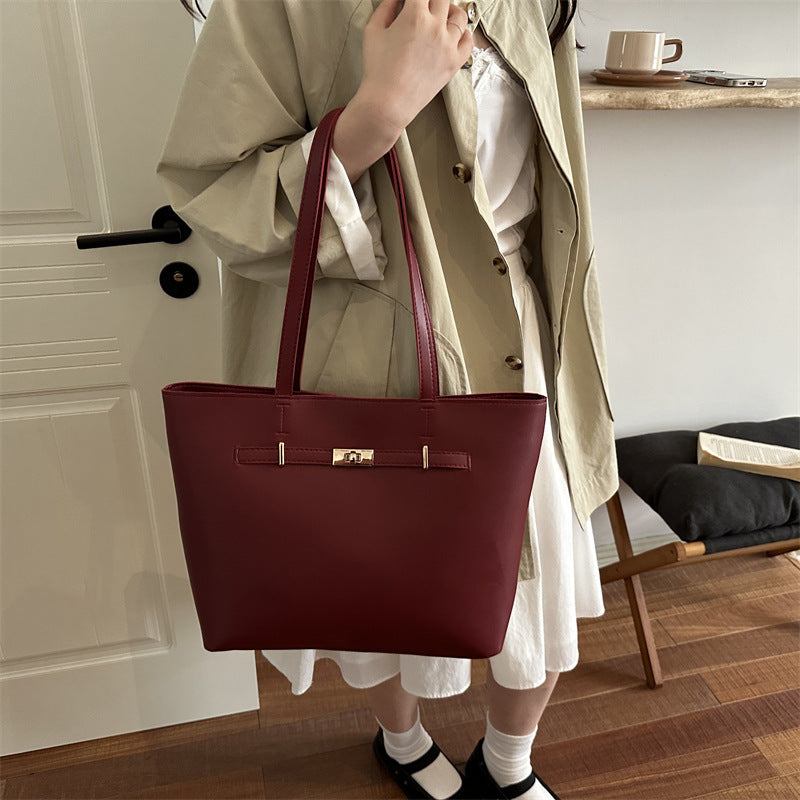 Minimalistische Leder Tote Bag