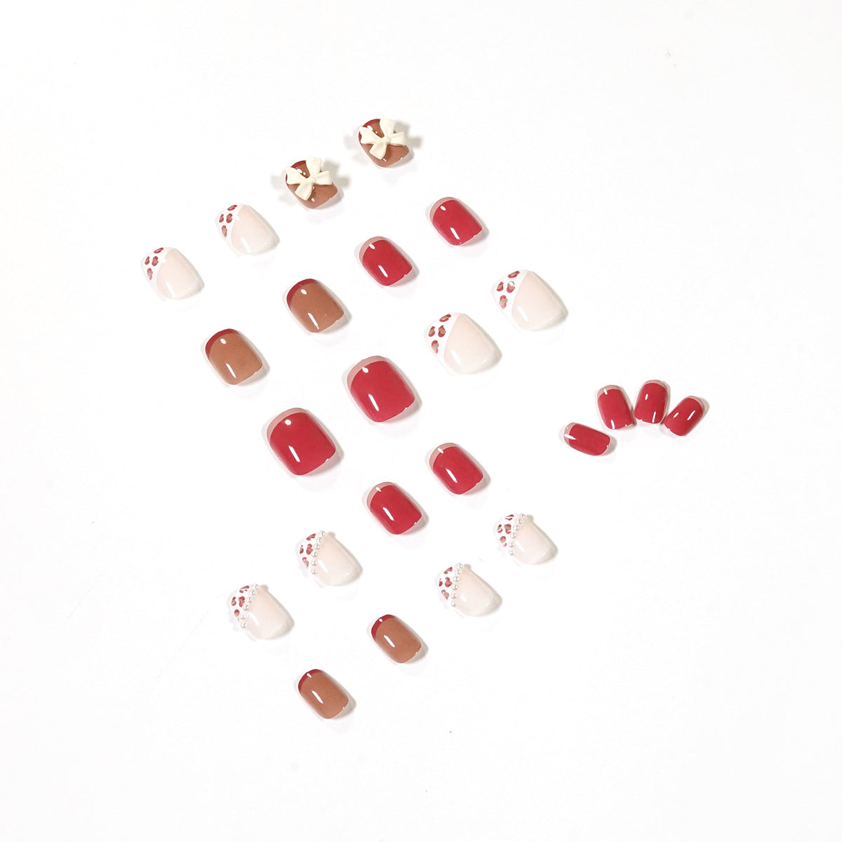 Kunstvolle Nagelkunst mit elegantem Schleifen-Design Brehn