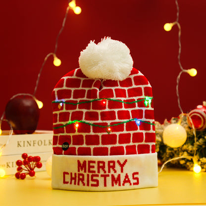 Lustige Weihnachtsmütze mit LED-Lichtern Brehn