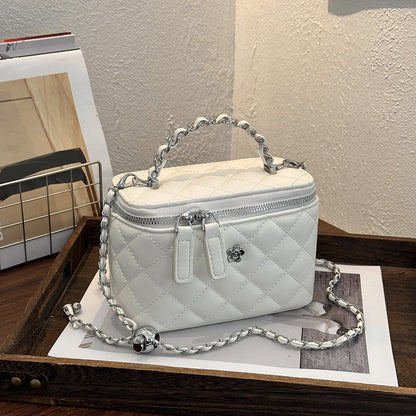 Gepolsterte Kettenriemen-Handtasche