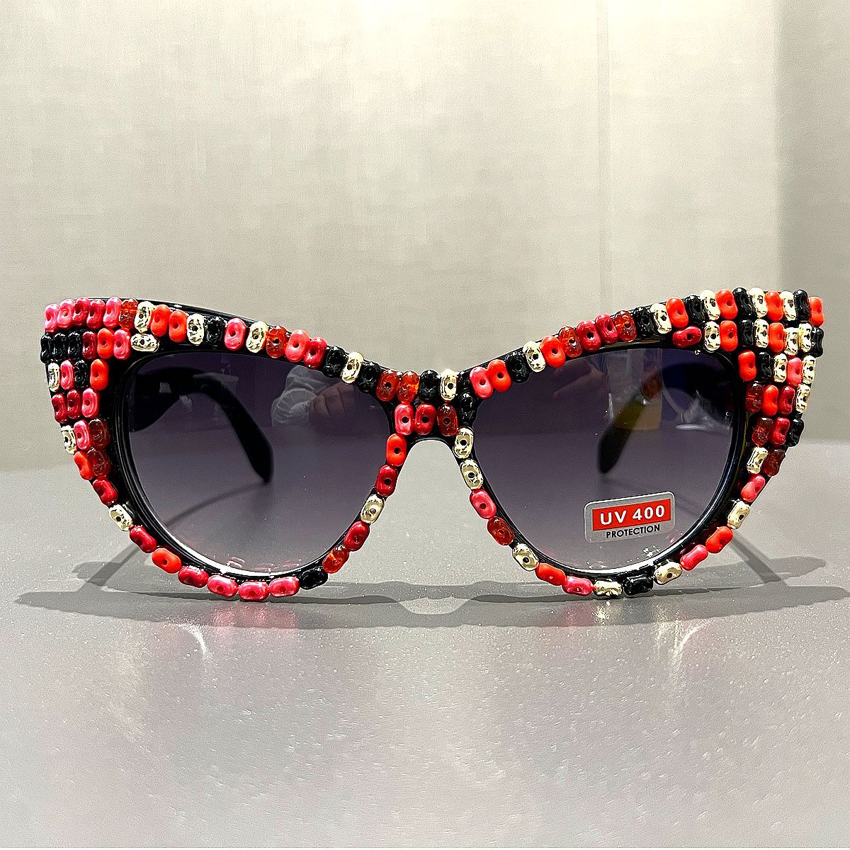 Damen Cat-Eye Sonnenbrille mit farblich akzentuiertem Rahmen Brehn